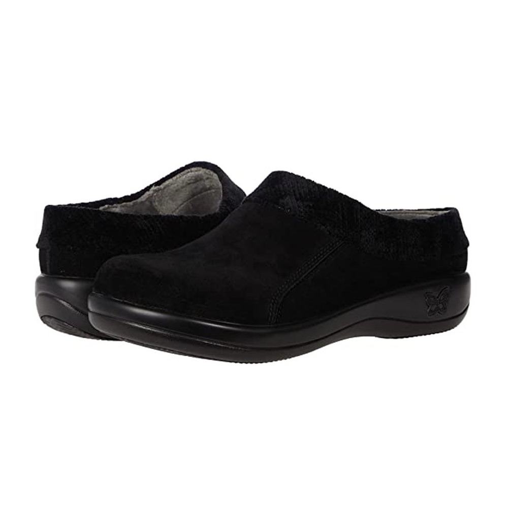 New Alegria Kyah Suede‎ Leather Slip On Clogs Professional Black EU 36 US 6-6.5